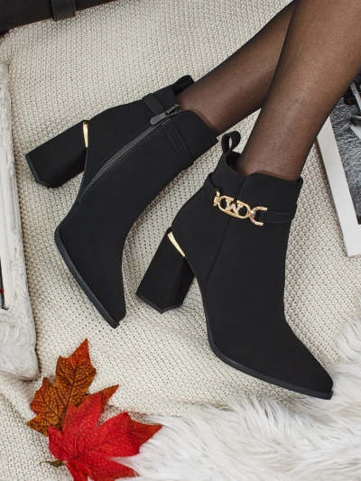 Ženski gležnjarji iz eko semiša s peto Ostirena