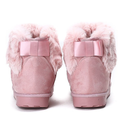 Ružové snehové topánky z kožušiny Katka - Obuv