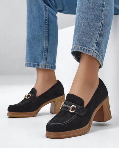 Royalfashion Dámske mokasíny s blokovým podpätkom Apareus