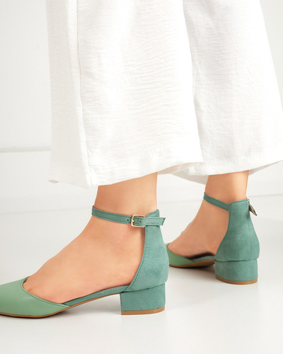 Zelené dámske sandále na dolnom stĺpiku Areda - Obuv