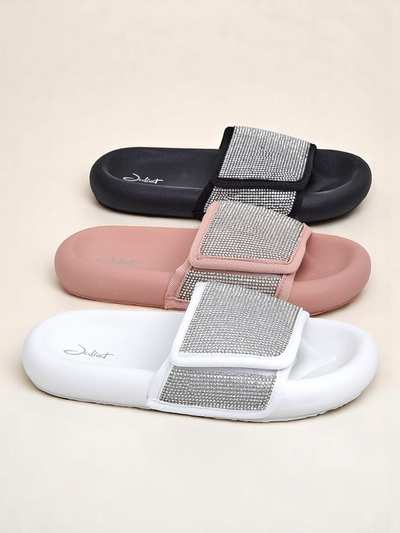 Royalfashion Ženski natikači s ploskim podplatom Sparkle Step