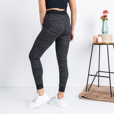 Dámske čierne tepláky - nohavice