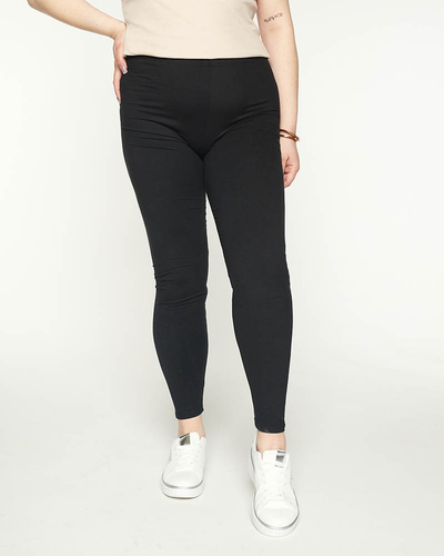 Klasické čierne dámske legíny PLUS SIZE - Oblečenie
