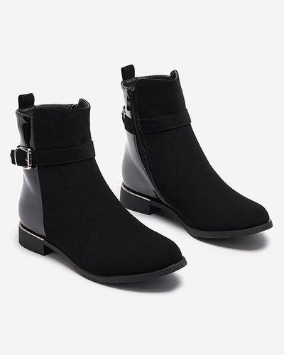 Dámske čižmy s prackou v čiernej farbe Amedu- Obuwie