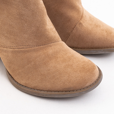 Dámske členkové čižmy béžovej farby s výrezmi Cituris - Obuv