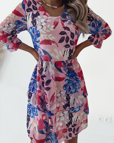Royalfashion Dámske kvetinové mini šaty