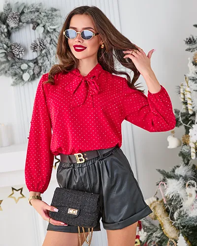 Royalfashion Dámska košeľa s kamienkami