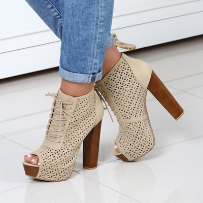 Béžové topánky na stĺpiku Ritta - Obuv