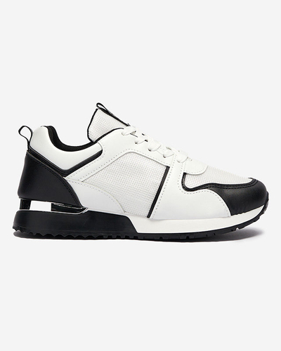 Biela dámska športová obuv s čiernymi vložkami Ruby - Obuv