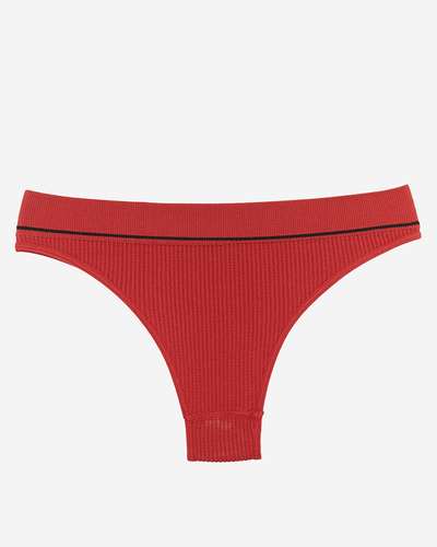 Dámske hnedé rebrované nohavičky so športovými nápismi - Spodná bielizeň