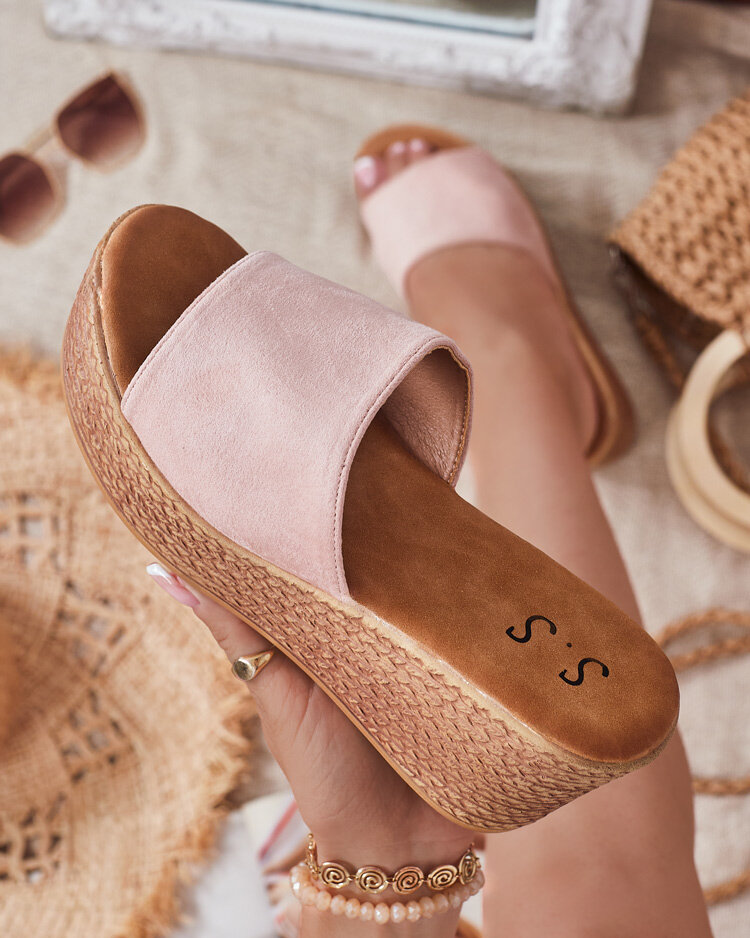 Royalfashion Dámske šľapky na platforme a kotvičke Albavia