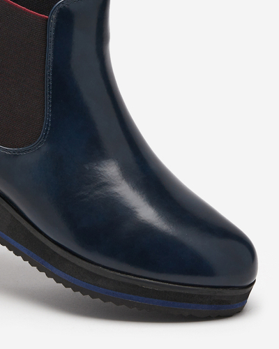 Tmavomodré dámske klinové topánky Stasia - Obuv