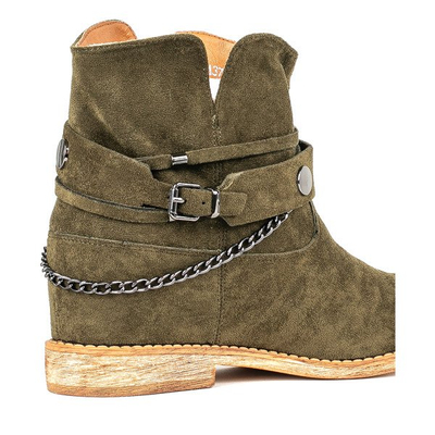 Zelené kovbojské topánky na vnútornom kline Salem - Obuv
