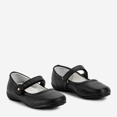 Čierne dievčenské topánky značky Carbi- Shoes