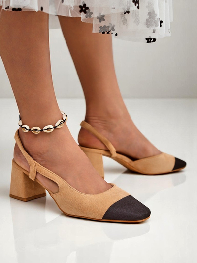 Royalfashion Ženski salonarji z nizko peto z okrasno konico Eleganzo