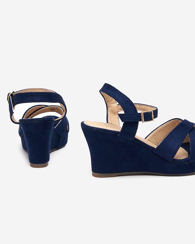 Námornícko modré dámske sandále na stĺpiku Deklis - Obuv