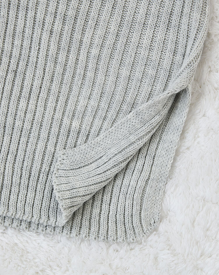 Royalfashion Šedé dámske svetrové šaty