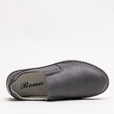 Dievčenské poltopánky Szare slip on Mateli - Obuv