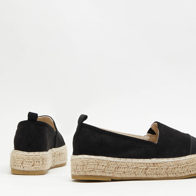 OUTLET Čierne espadrilky s ozdobnou špičkou Steve - Footwear