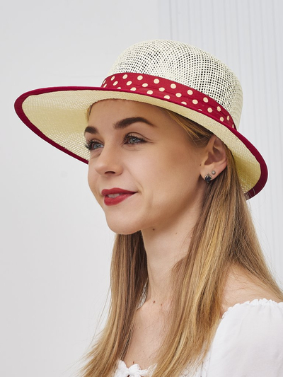 Royalfashion Dámsky slamený klobúk Dotelle