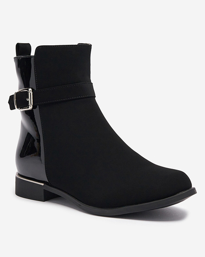 Dámske čižmy s prackou v čiernej farbe Amedu- Obuwie