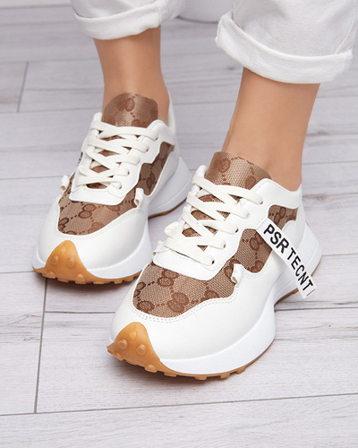 Biela dámska športová obuv s módnym vzorom Tentis - Obuv