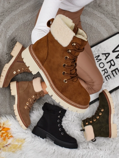 Ženski škornji s krznom Tessara