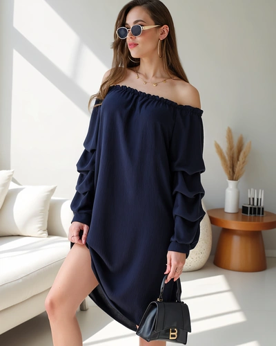 Royalfashion Hladké dámske šaty a'la španielsky s volánmi