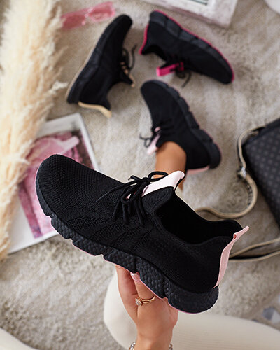 Čierno-ružová dámska športová obuv Bommgi - Obuv