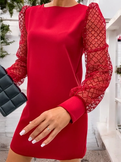 Royalfashion Klasické šaty pre ženy po kolená v čiernej farbe