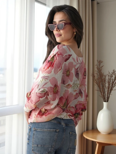 Royalfashion Tenký dámsky sveter s potlačou