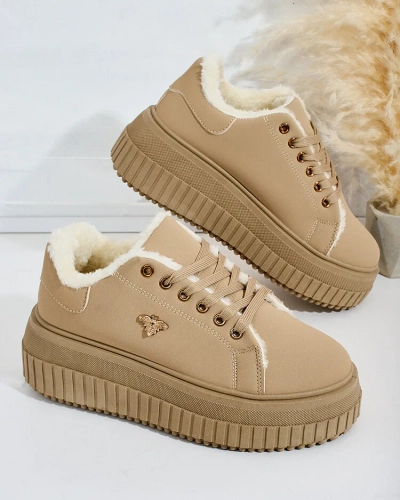 Royalfashion Zateplené dámske tenisky s kožušinou Noxu