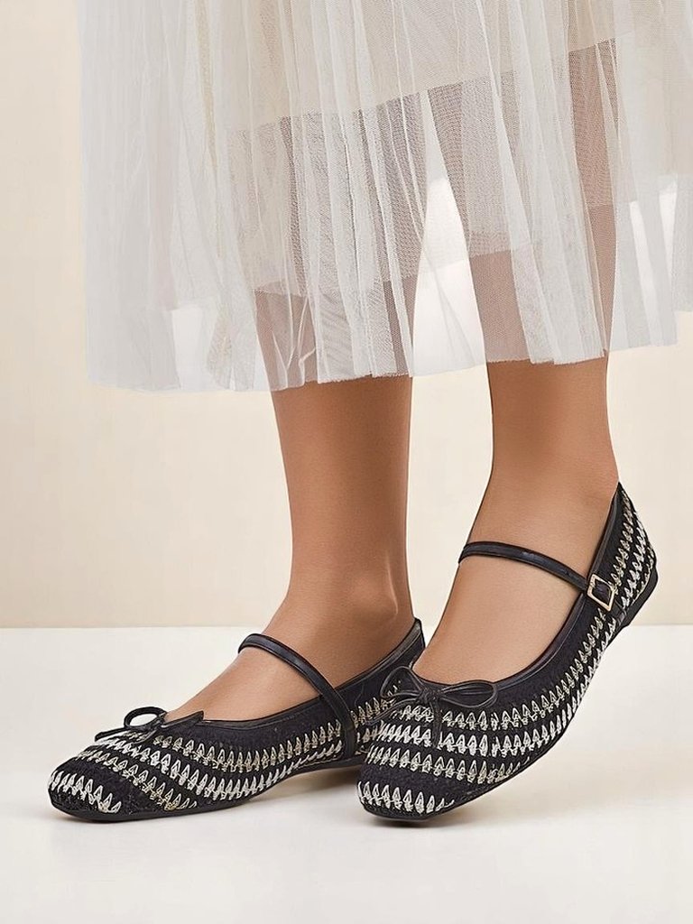 Royalfashion dámske tkané balerínky s remienkom Vanot