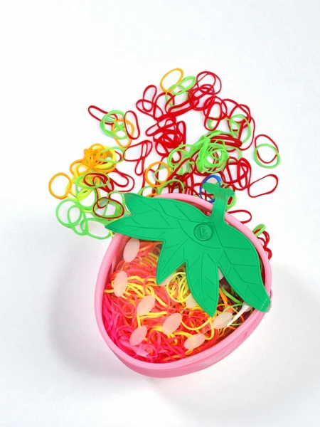 Royalfashion Večbarvne silikonske gumice za lase Jagoda