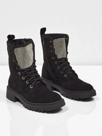 Eko semiš ženski gležnarji na vezalke Ferlyne