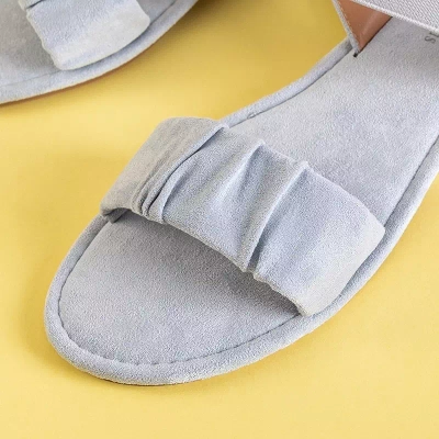 OUTLET Šedé dámske eko semišové sandále Wiskonsin - Topánky