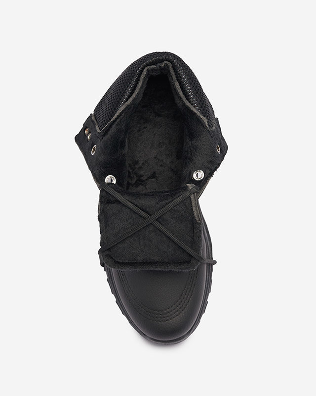 OUTLET Čierne dámske snehule na platforme Zuriel - Obuv