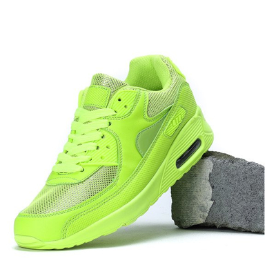 Zielone neonowe buty sportowe Darrell - Obuwie