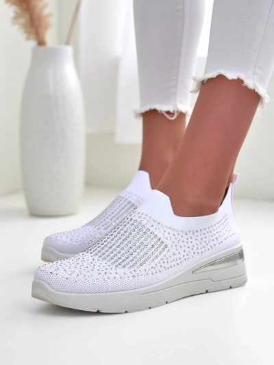 Royalfashion Klzné dámske wedge tenisky s rhinestones Qelavise