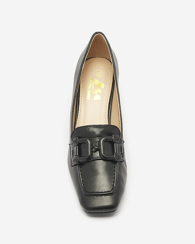 Dámske mokasíny v čiernej farbe Mokwell-Footwear