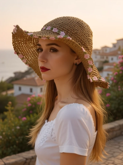 Royalfashion Dámsky slamený klobúk Malvera