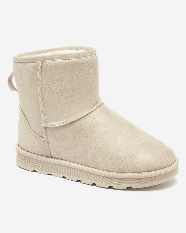 OUTLET Dámske snehové čižmy v béžovej farbe Moleva - Obuv