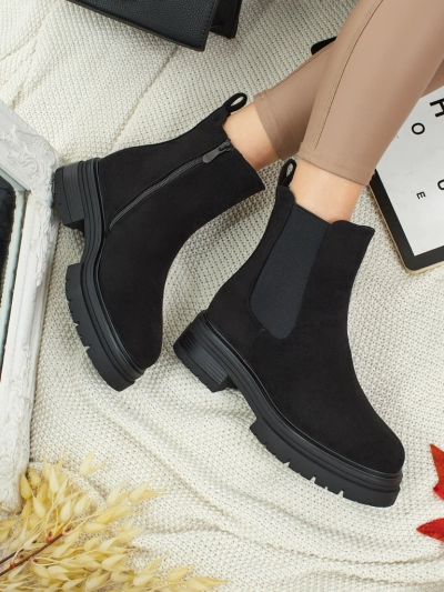 Ženski gležnjarji a'la chelsea iz eko-semiša Lunvor