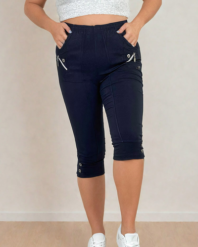 Royalfashion Dámske látkové nohavice 7/8 PLUS SIZE