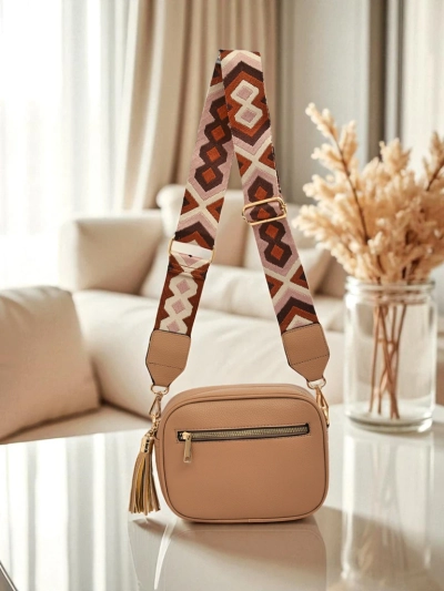 Royalfashion Mala ženska torbica iz eko usnja s pisanim pasom Kovi Lace