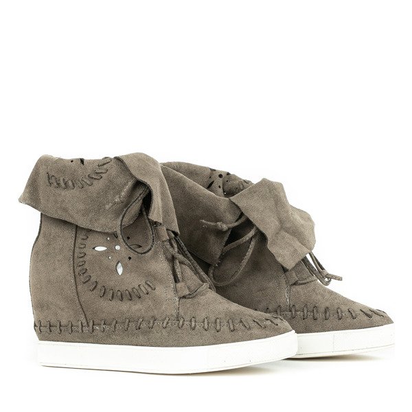 Zelené tenisky s vnútorným klinom Cinta - Obuv