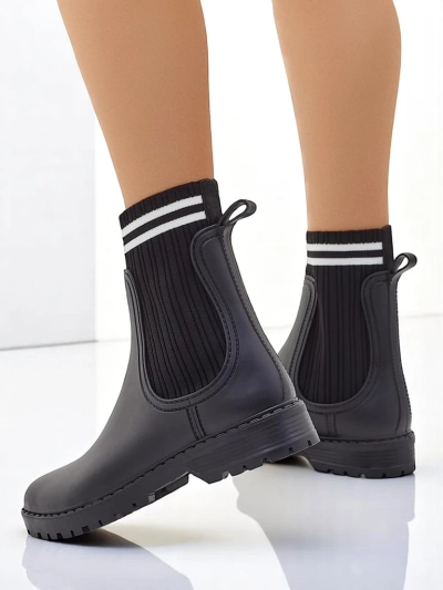 Dámske dažďové čižmy Royalfashion so zvýšeným textilným vkladom Scarlesa