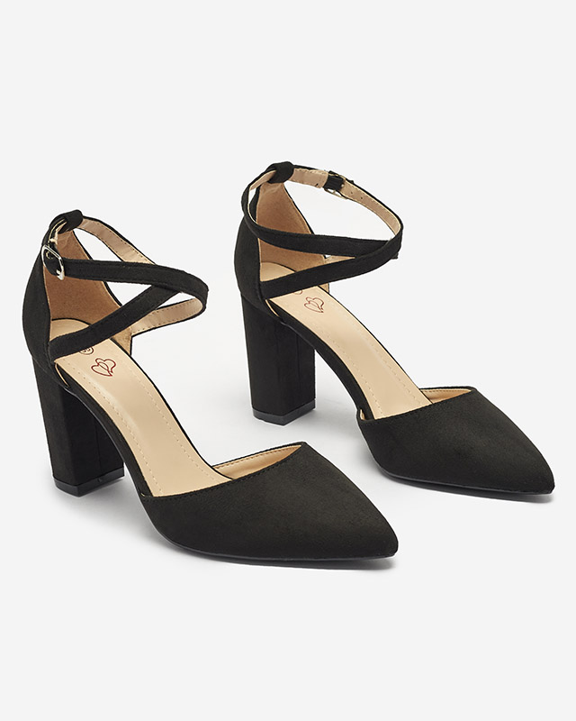 Čierne dámske lodičky na opätku Amagy- Obuv