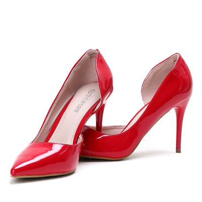 Czerwone szpilki lakierowane Melissa - Obuwie