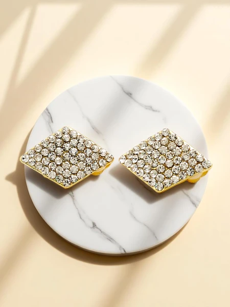 Royalfashion Klipsové dámske náušnice so zirkónmi